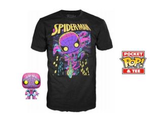 Funko Pocket Pop! & Tee: Spiderman Blacklight – T-shirt per Bambini